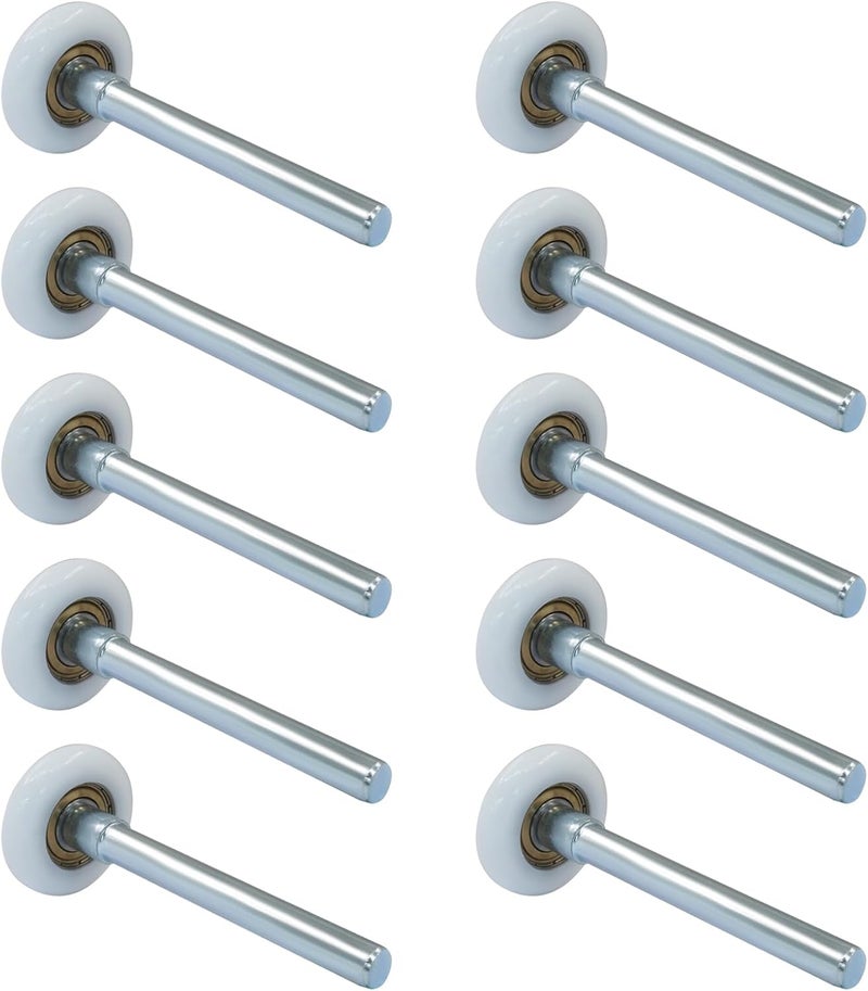 OSVJE 10 Pcs 1.8" Nylon Garage Roller 4.7" Stem, 6200 Bearings Quiet Garage Wheels for Smooth and Stable Garage Track Replacement,High Load Capacity - Image 1